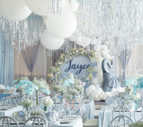 Twinkle twinkle little star baptismal party decor by Khim Cruz