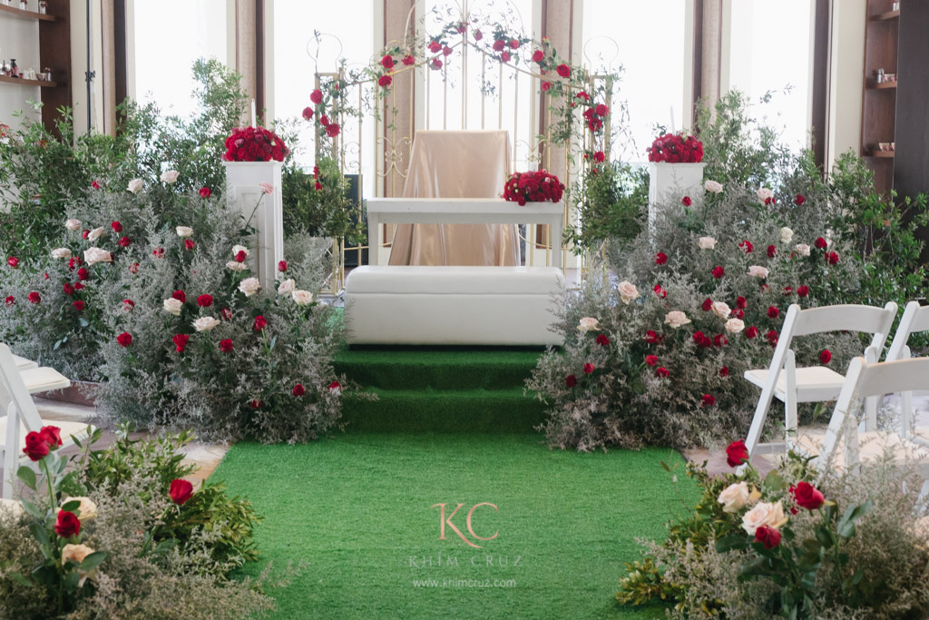 garden feel wedding ceremony styled by Khim Cruz