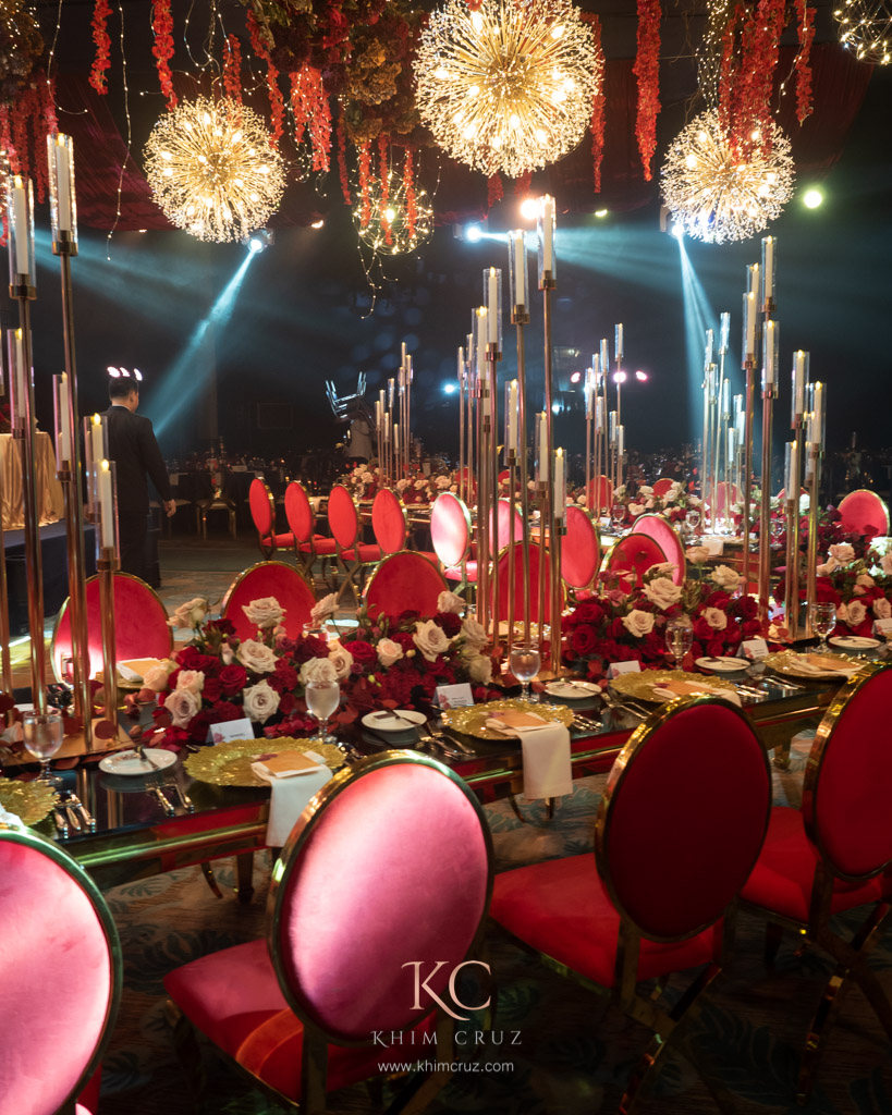 red elegance head table styled by Khim Cruz