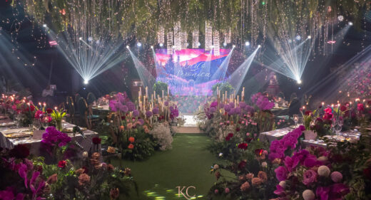 outdoor romantic nature feel wedding reception for Karlo & Nica design by Khim Cruz