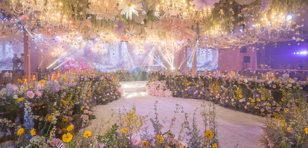 a dreamy spring garden inspired wedding reception event design by Khim Cruz