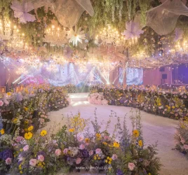 a dreamy spring garden inspired wedding reception event design by Khim Cruz