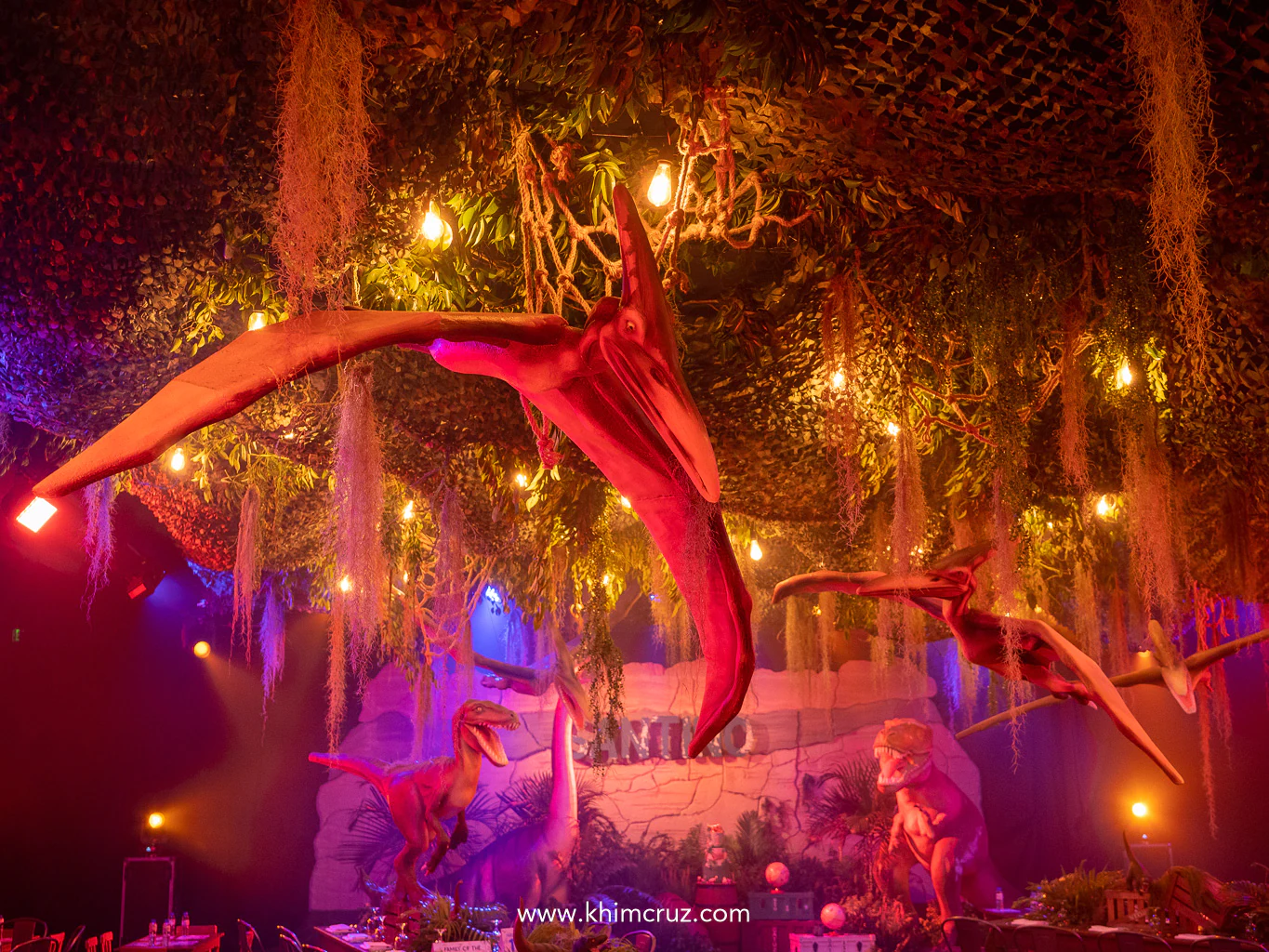 Pterodactyls soar overhead this unforgettable dino-mite birthday bash