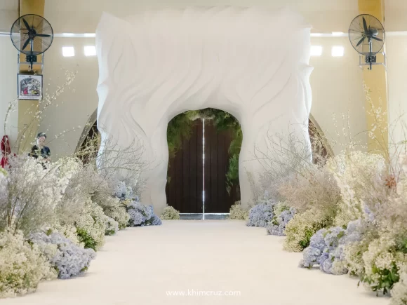 perfect blend of serenity and elegance wedding ceremony entrance arch