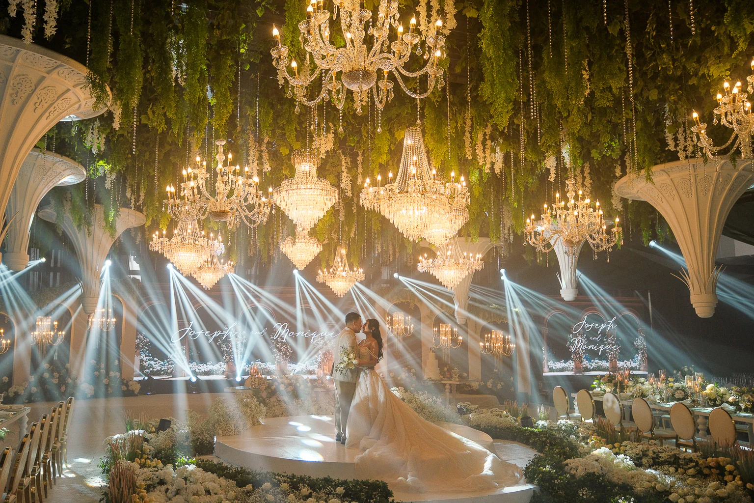 nature’s lush beauty dances with the majesty of grand arches garden-inspired wedding